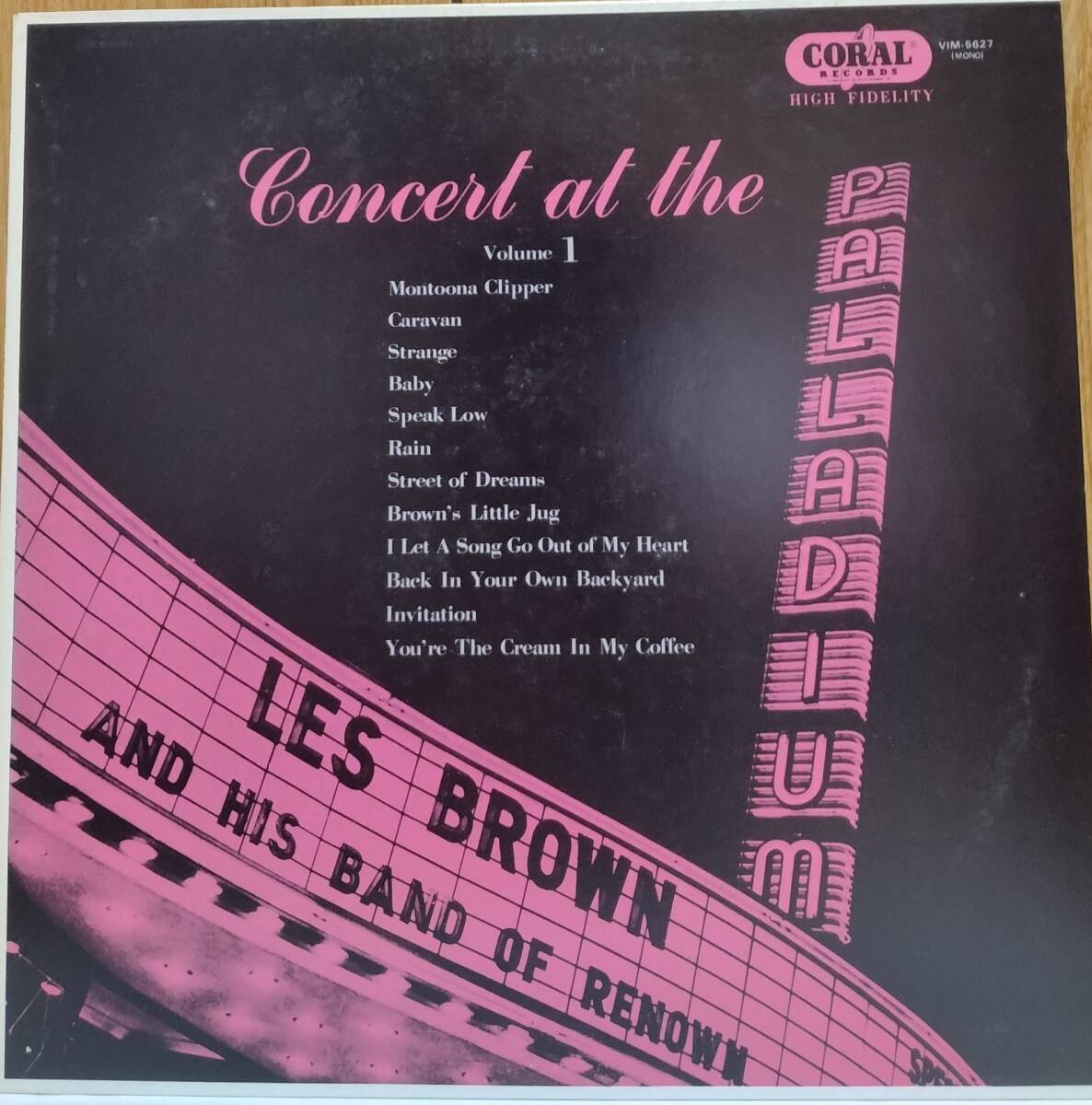 ☆LP Les Brown And Band Of Renown / Concert At The Palladium Vol.1 日本盤 VIM-5627 ☆_画像1