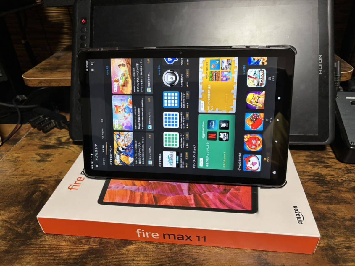 美品即決　Amazon Fire Max 11 タブレット - 11インチ 2Kディスプレイ 64GB スタンドケース付き_画像1
