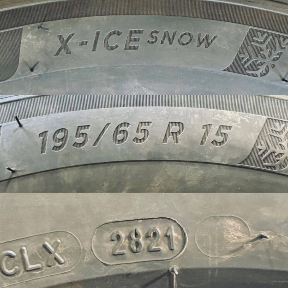 ★バリ溝 2021年★ 1本 195/65R15 スタッドレス ミシュラン X-ICE SNOW パンク無し 195/65 R15 A-6-31_画像4