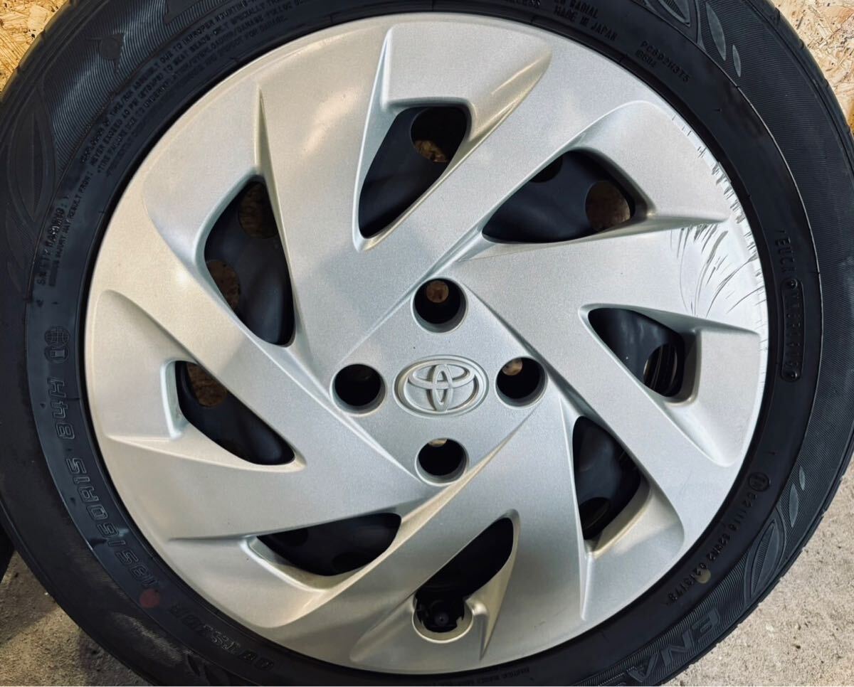 ★お値打ち出品★ 4本 アクア 純正 タイヤホイール 185/60R15 鉄チン スチール 15インチ 5.5J 4H PCD100 A-5-65_画像2