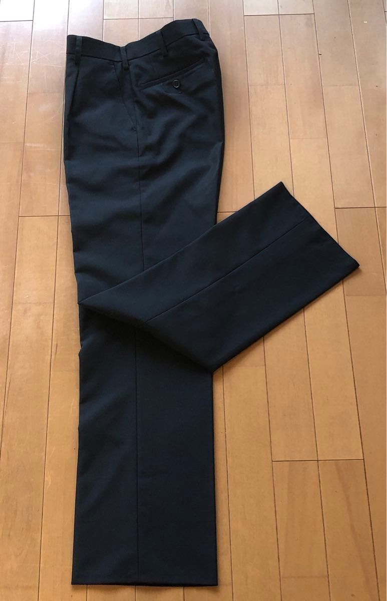 夏用　学生ズボン　学生服　制服　中学生 67  ワンタックズボン 黒 ブラック 日本製