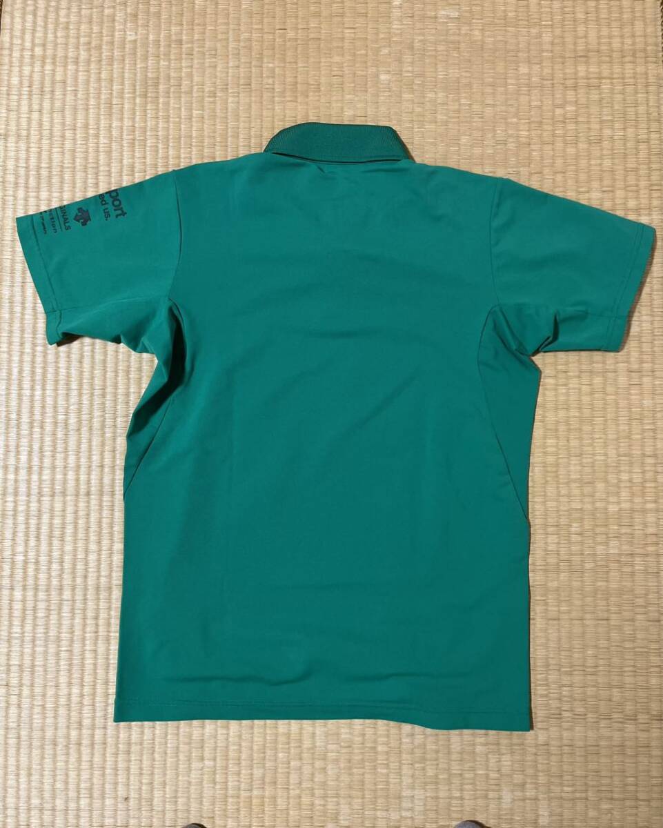 ポロシャツ 半袖 DESCENTE グリーン L size_画像2