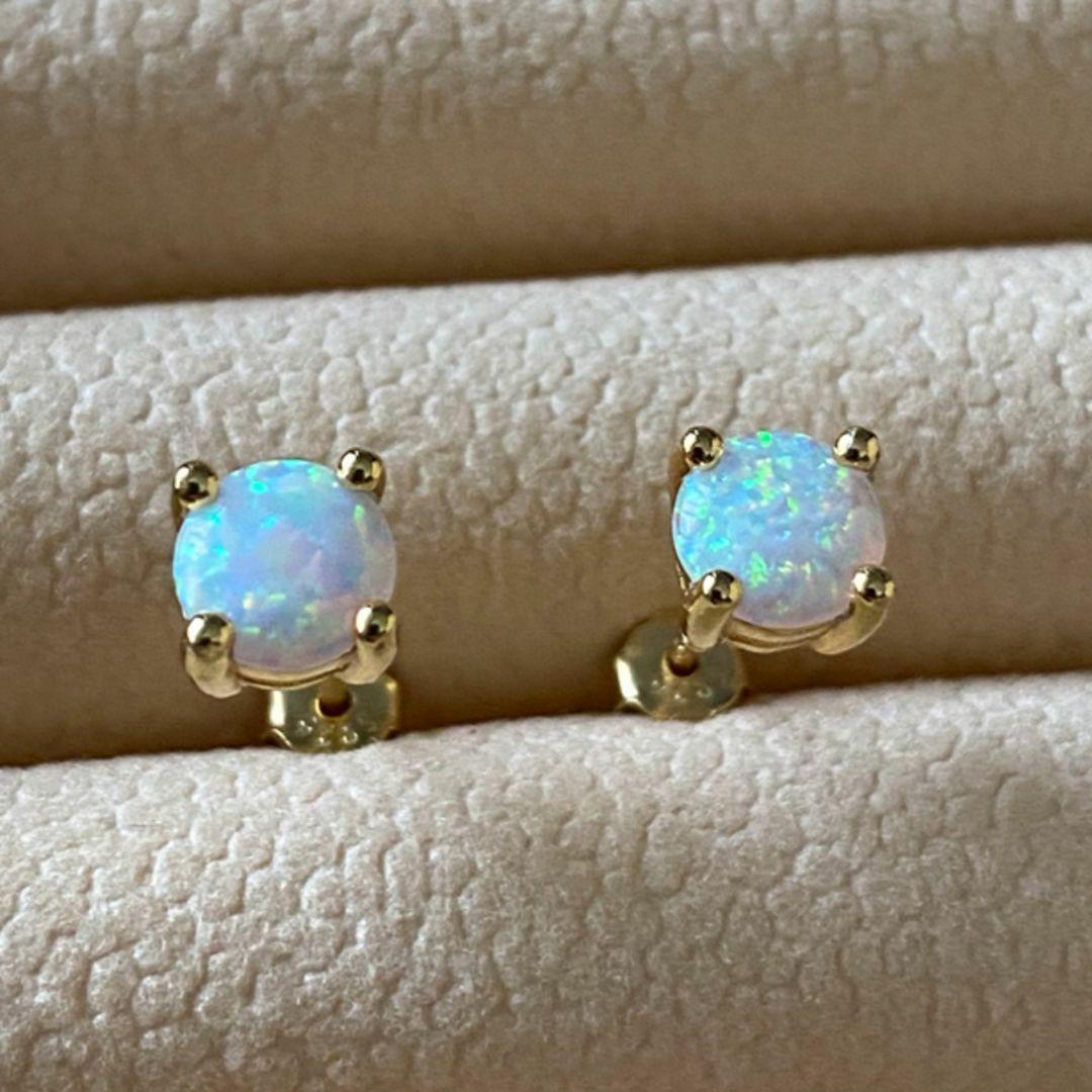  natural stone accessory opal earrings silver 925 18K gold color stone opal 