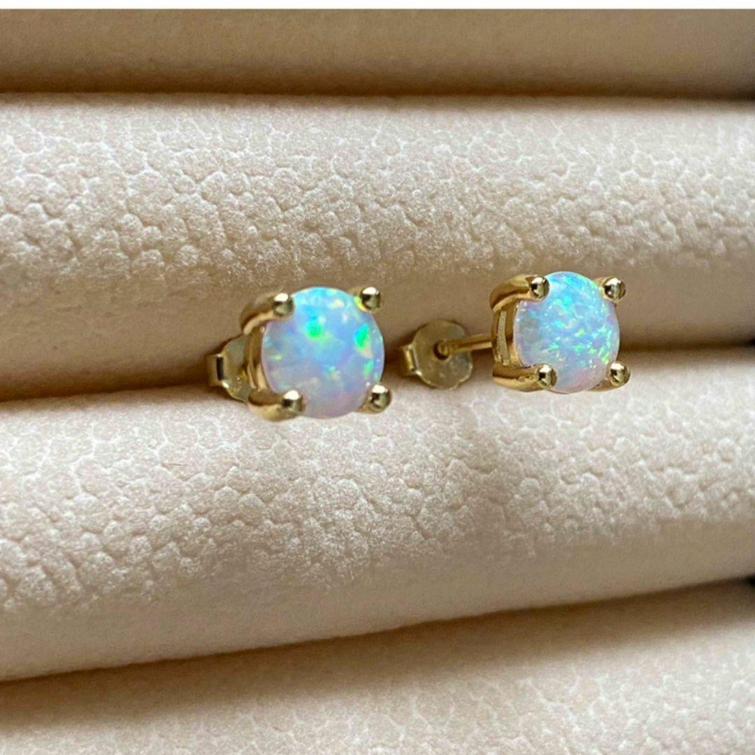  natural stone accessory opal earrings silver 925 18K gold color stone opal 