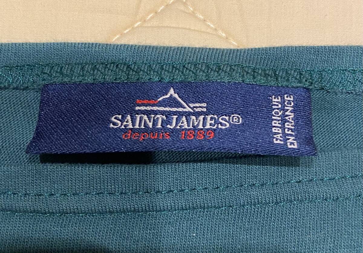 1 раз только "надеты" прекрасный товар стандартный магазин St. James pi задний kT5 бирка есть короткий рукав saint james Франция производства piriak ML зеленый 