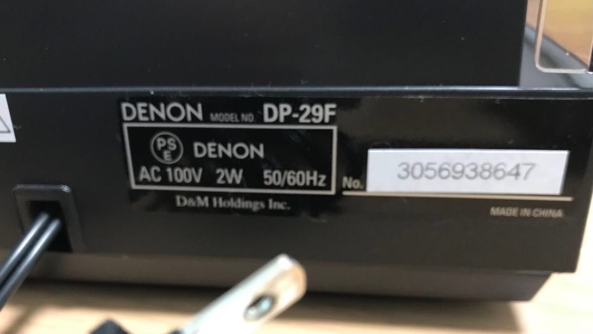 美品 DENON DP-29F レコードプレーヤ Black フルオートマチック ターンテーブル 