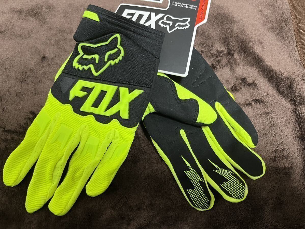 M 黄 イエロー FOX RACING フォックス グローブ手袋 バイク モトクロス オフロード MX 防護手袋 レーシング MTB イエロー春 夏 秋_画像1