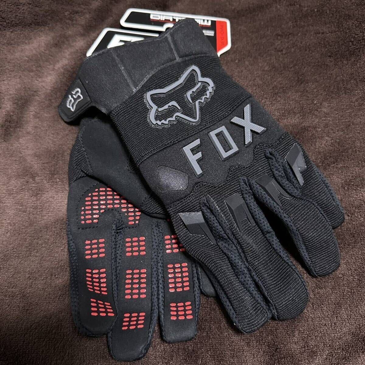  S 新 ブラック グレー FOX RACING フォックス グローブ手袋 ダートパウ バイク モトクロス オフロード MX レーシング MTBの画像1