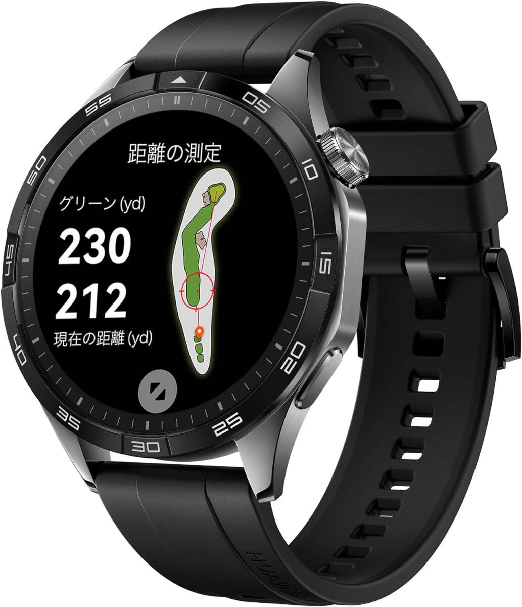 新品未開封HUAWEI(ファーウェイ) WATCH GT4 46mm ゴルフナビ搭載 スマートウォッチ コース攻略 練習モード 最長14日間持続ロングバッテリー_画像1