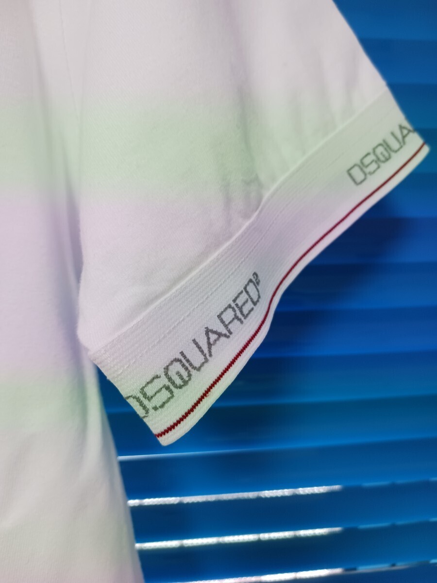 DSQUARED 2　半袖T シャツ　オフホワイト　サイズ表記XS　綿100% イタリア製_画像3