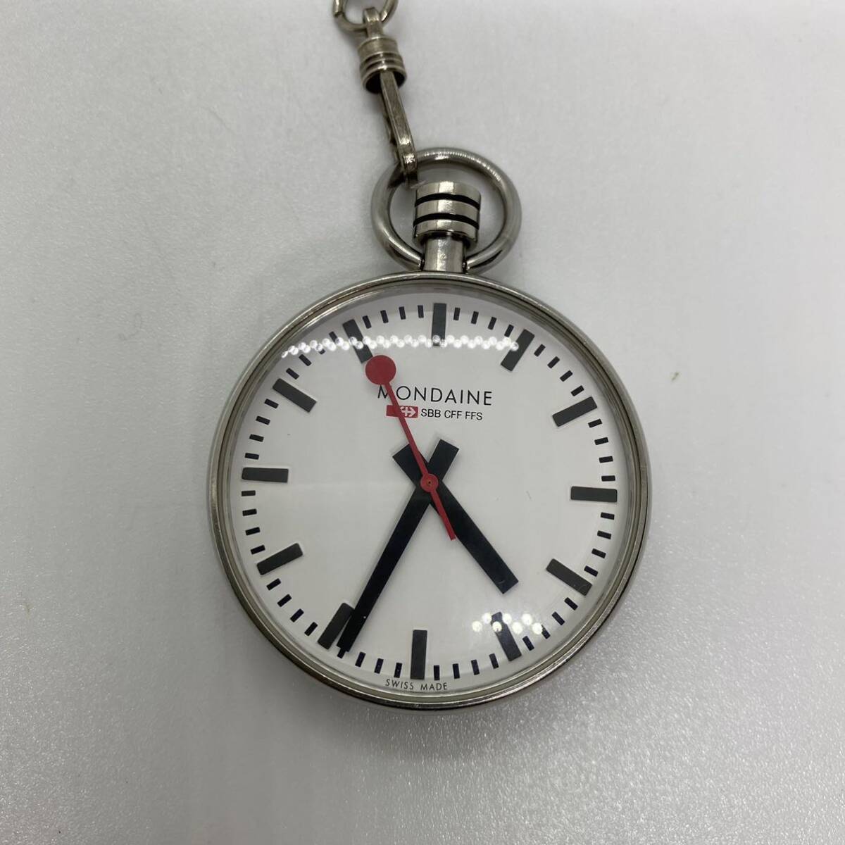 c*★中古品　MONDAINE モンディーン　鉄道時計　懐中時計 ★_画像2