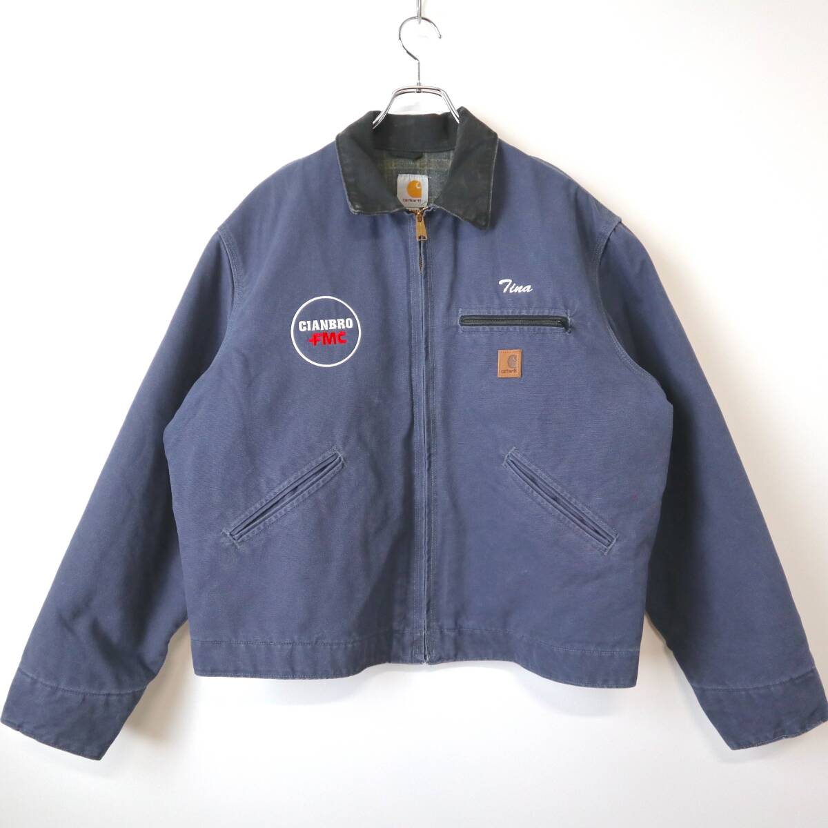 Carhartt カーハート デトロイトジャケット ネイビー 企業 野村訓市 カーハート ジョニーデップ 希少 vintage ヴィンテージ Mexico_画像1