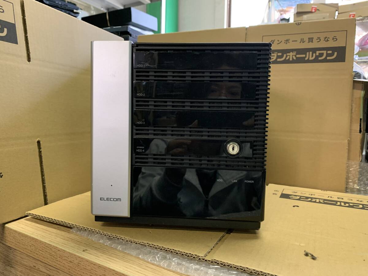 nas1★中古品 通電のみ確認 ELECOM NSB-75S4T4DW6 HDD搭載 4ドライブ ケースのみ HDD無し ★_画像1