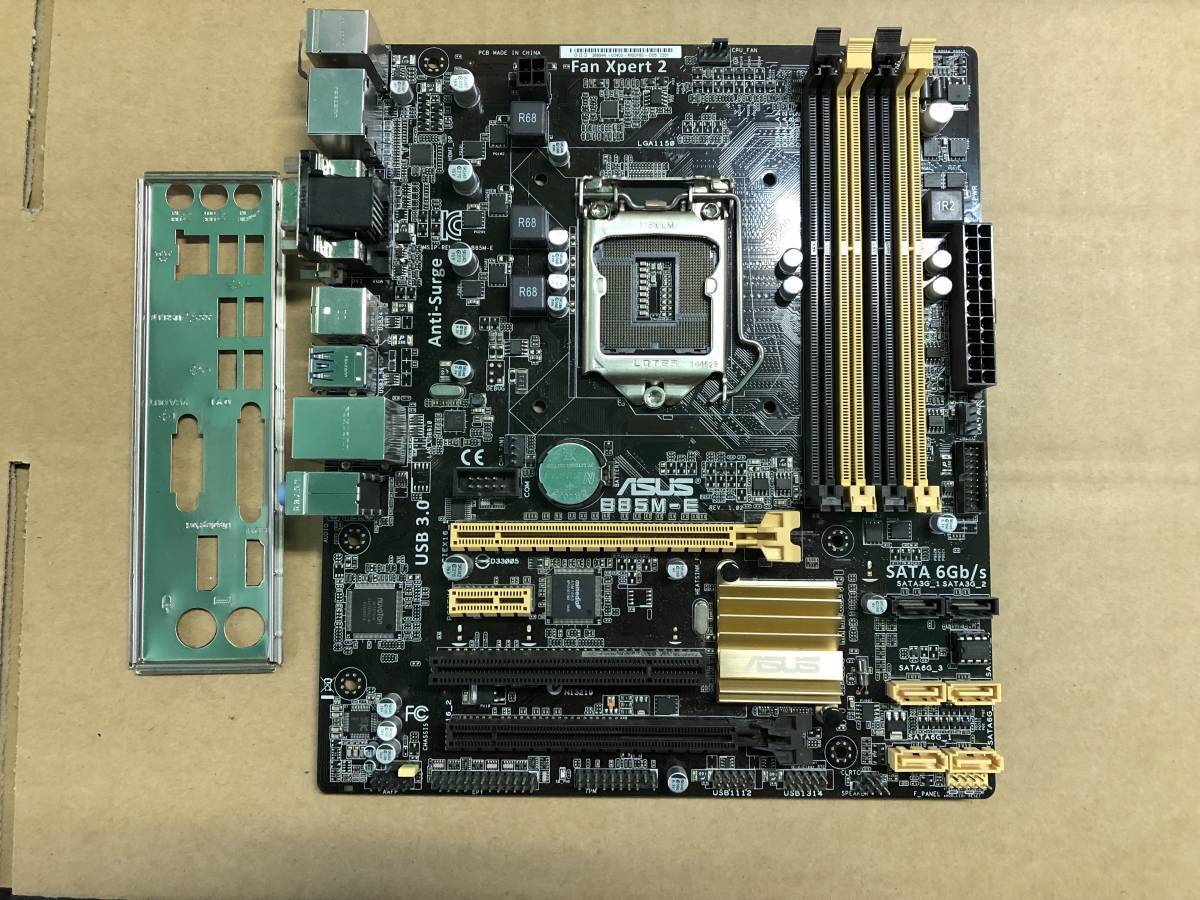 ★中古品 BIOS確認 マザーボード ASUS B85M-E LGA1150★_画像1