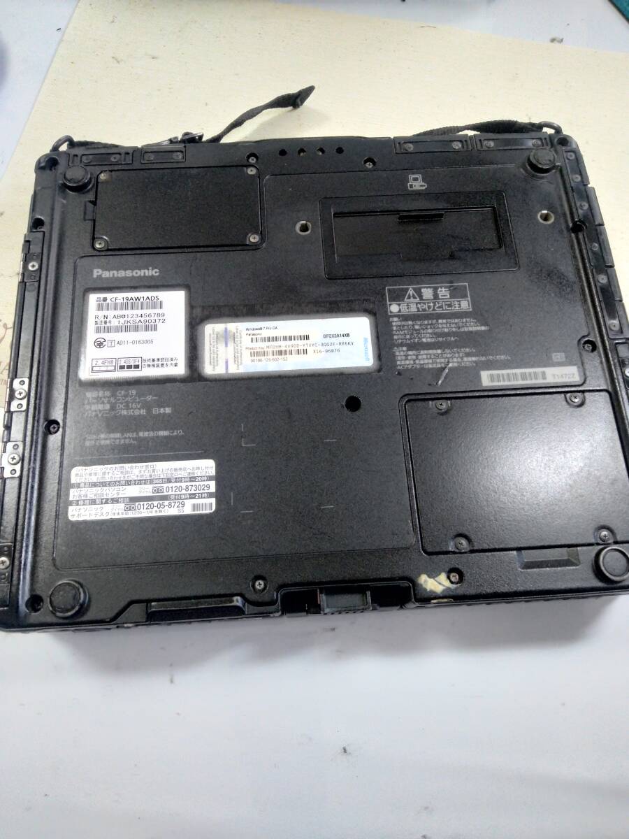 ★中古品 BIOS確認 Panasonic パーソナルコンピューター TOUGHBOOK CF-19 AW1ADS 10.1 型/Intel Core i5(2520M)-2.50GHz/4GB ★186_画像8