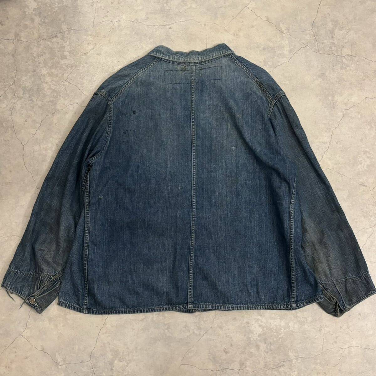 40’s 50’s carhartt カナダ製 カーハート デニムカバーオール カバーオール デニムジャケット オリジナル （ Levi’s リーバイス bige)の画像9