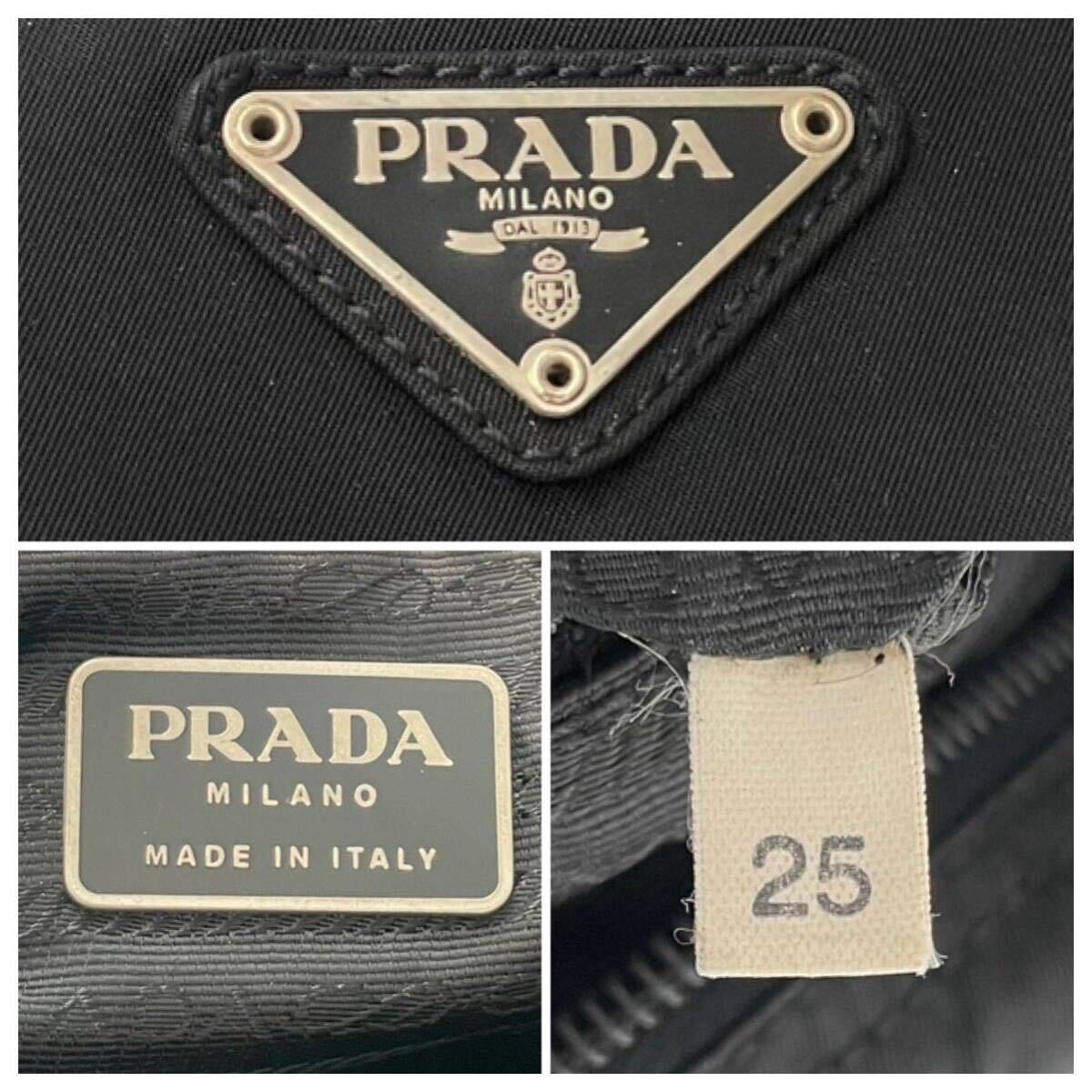 PRADA プラダ 三角ロゴプレート テスートナイロン ショルダーバッグ メッセンジャーバッグ メンズ レディース ブラック_画像9