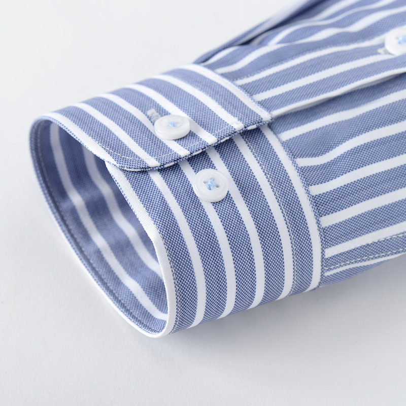 P233-XL新品DCKMANY■ストライプシャツ メンズ 長袖 ワイシャツノーアイロン 形態安定 ビジネスシャツ シルクのような質感/レッド_画像8