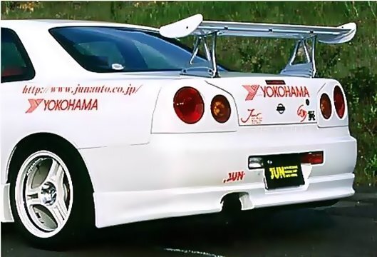 「ジュン/JUN AUTO」スカイライン GT-R(BNR34)用純正リアウイングステー(２段可変式)_画像2