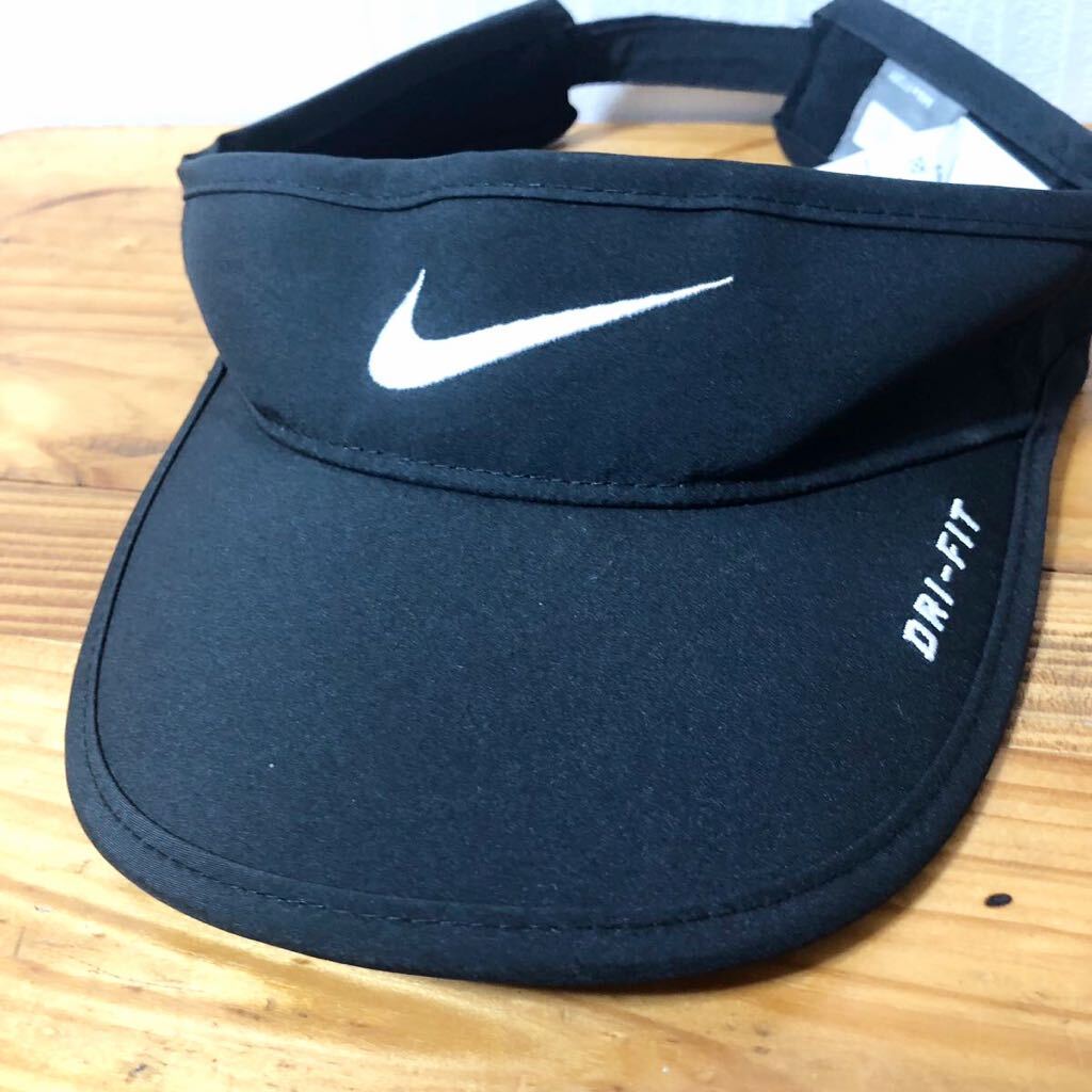NIKE GOLF Nike Golf DRI-FIT козырек шляпа чёрный новый товар не использовался товар 