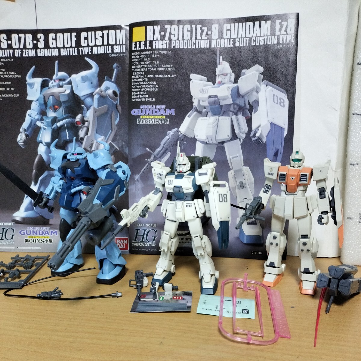 【現金特価】 HGUC グフ REVIVE イージーエイト ガンダム 陸戦型ジム 1/144 完成品