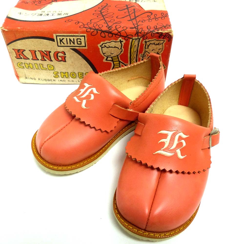  Kids for 1960-70s KING / King slip-on shoes / sneakers 14(13cm corresponding )[ used ]2j-6-009