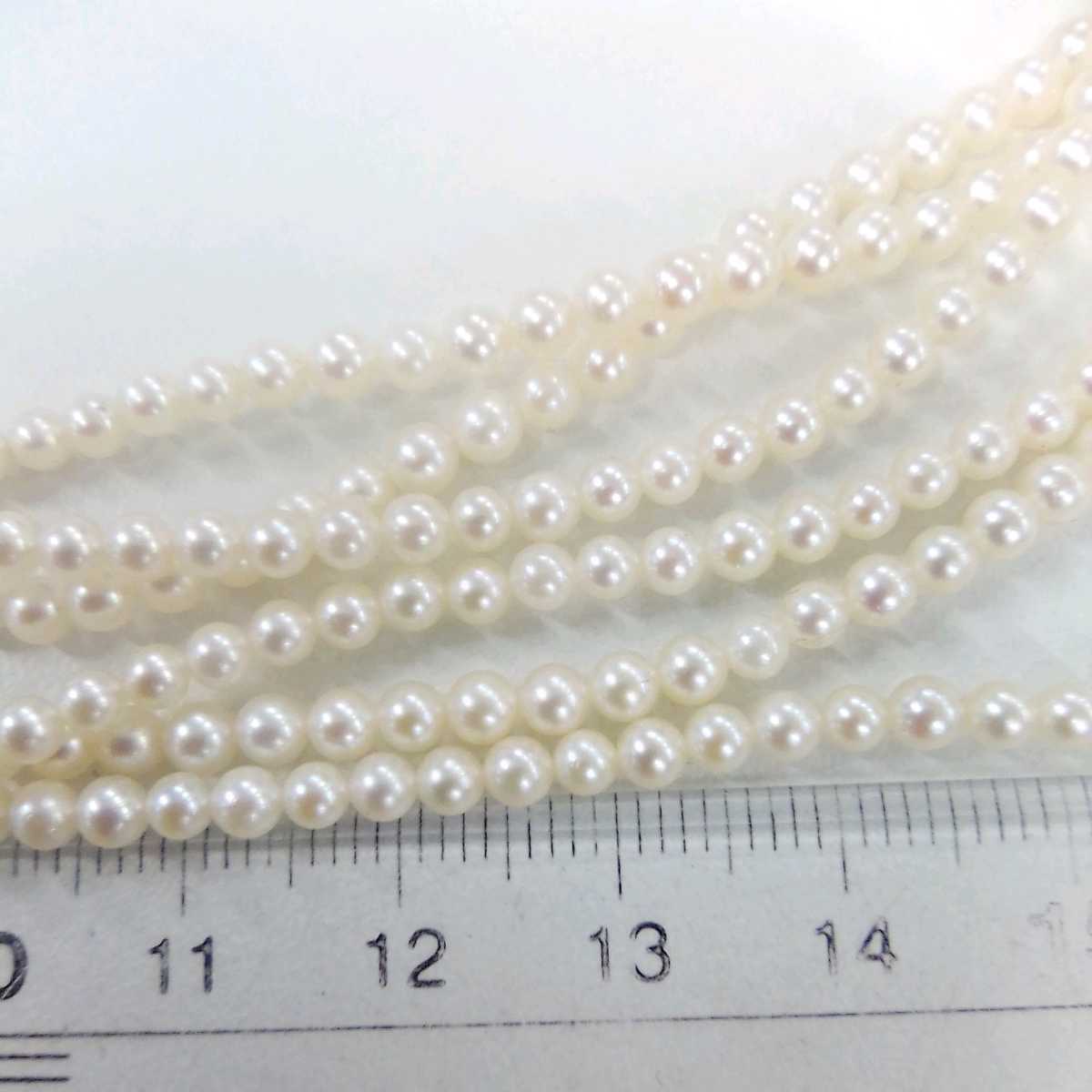 * is 3689H*...book@ pearl baby pearl gorgeous 3 ream long necklace 65 centimeter catch SILVER stamp equipped 3 millimeter . rom and rear (before and after) * postage included *