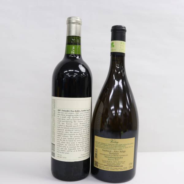 【2本セット】ワイン各種（リッジ カリフォルニア ジンファンデル パソ ロブレス 2007 14.5％ 750ml 等）S24D230033の画像4