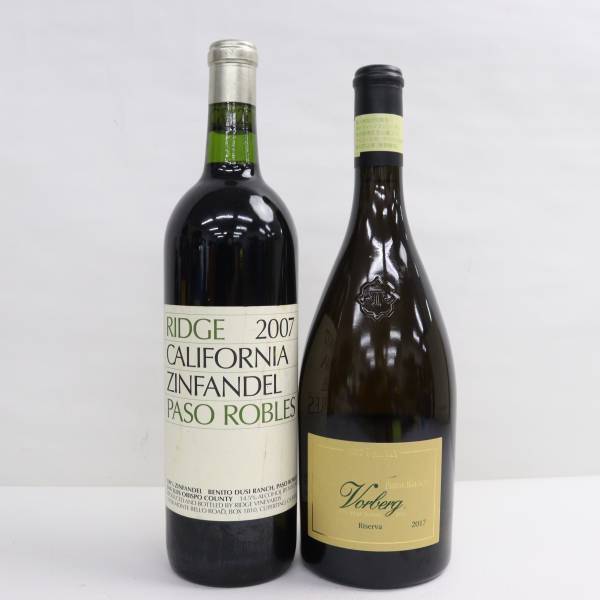【2本セット】ワイン各種（リッジ カリフォルニア ジンファンデル パソ ロブレス 2007 14.5％ 750ml 等）S24D230033の画像1