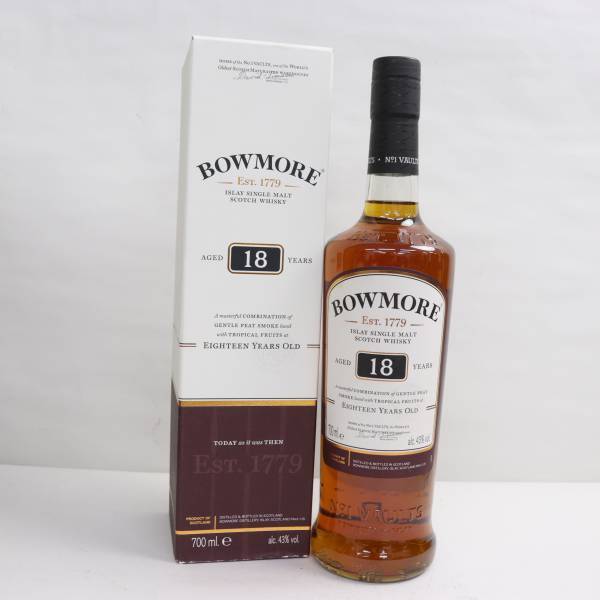 1円~BOWMORE（ボウモア）18年 43％ 700ml T24D250114の画像1