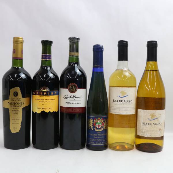 【6本セット】ワイン各種（ミシオネス デ レンゴ カベルネ シラー リザーヴ 2006 14％ 750ml 等）S24D260028の画像1