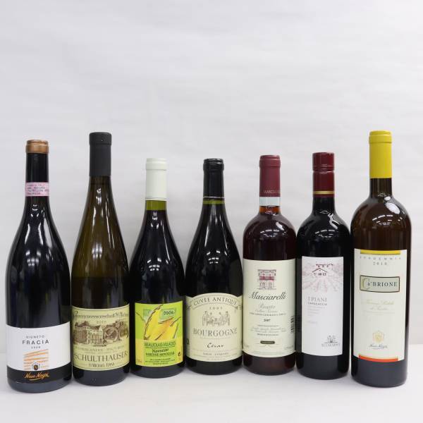 【7本セット】ワイン各種（セッラ&モスカ イ ピアーニ ロッソ 13％ 750ml 等）S24E030013の画像1