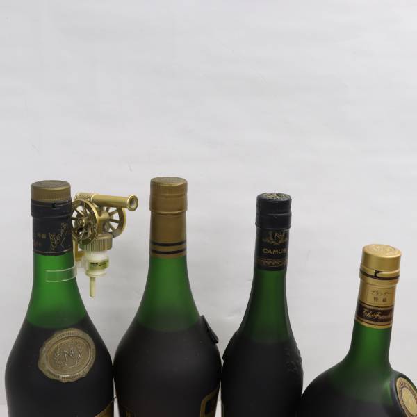 [4 pcs set ] brandy all sorts ( Camus Napoleon extra Old half bottle 40% 350ml etc. )X24E070360