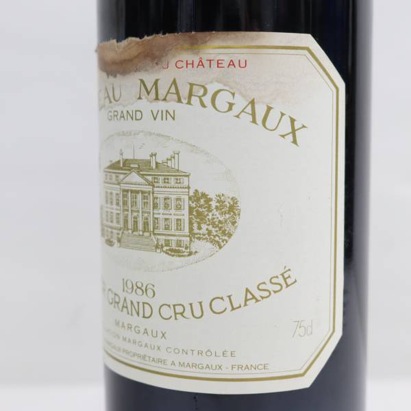 CHATEAU MARGAUX（シャトー マルゴー）1986 12.5％ 750ml ※ラベル汚れ N24E120025_画像6