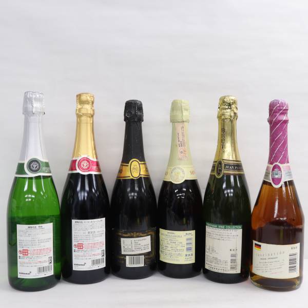 [6 pcs set ] Sparkling wine all sorts ( man z wine yeast. foam ..11% 720ml etc. )S24E070048