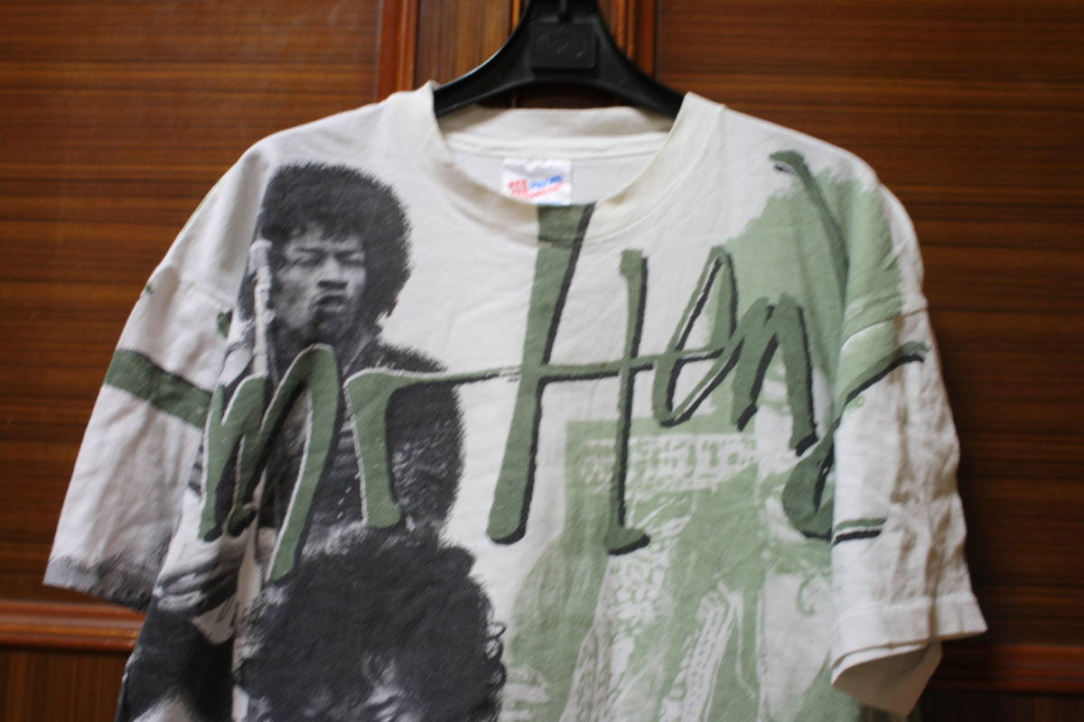 希少 総柄 90年代 初頭 90s ビンテージ USA Jimi Hendrix ジミヘン バンド Tシャツ ■ ■ ■ ニルヴァーナ メタリカ レッチリ ガンズ