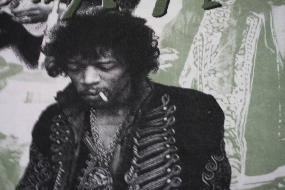 希少 総柄 90年代 初頭 90s ビンテージ USA Jimi Hendrix ジミヘン バンド Tシャツ ■ ■ ■ ニルヴァーナ メタリカ レッチリ ガンズ