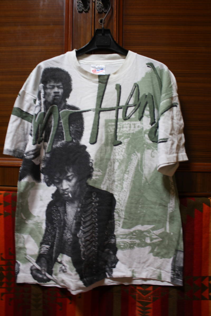  rare total pattern 90 period the first head 90s Vintage USA Jimi Hendrixjimihen band T-shirt # # #niruva-na Metallica re Chile gun z