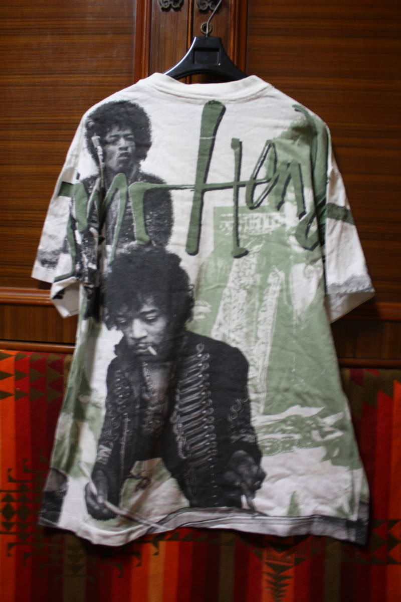 希少 総柄 90年代 初頭 90s ビンテージ USA Jimi Hendrix ジミヘン バンド Tシャツ ■ ■ ■ ニルヴァーナ メタリカ レッチリ ガンズ
