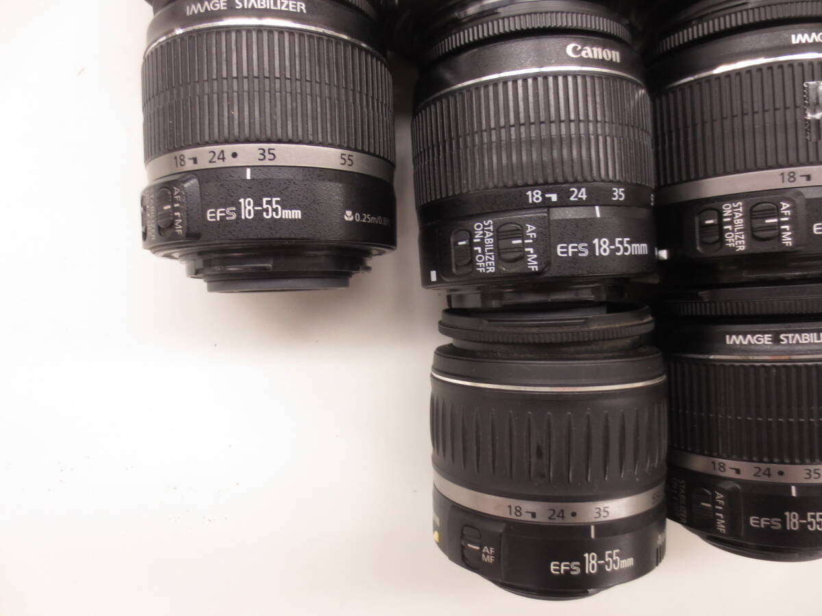 (4964U)ジャンク Canon EFS18-55mm 3.5-5.6IS 55-250mm 4-5.6IS STM 等 キヤノン まとめてセット 15本 動作未確認 同梱不可の画像3