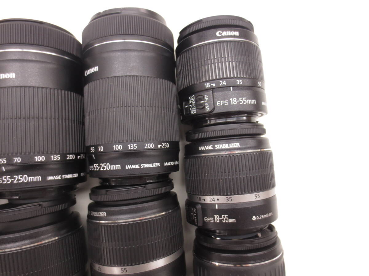 (4964U)ジャンク Canon EFS18-55mm 3.5-5.6IS 55-250mm 4-5.6IS STM 等 キヤノン まとめてセット 15本 動作未確認 同梱不可の画像4