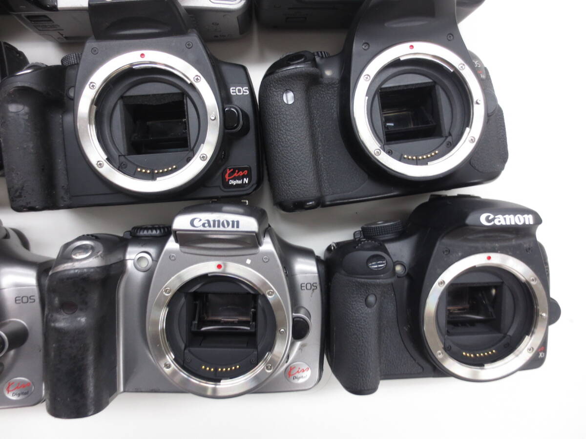 (4973U)ジャンク Canon EOSKissX2 -X3 -X6i -X7i -Digital -DigtalN -DigitalX キヤノン まとめてセット 16台 動作未確認 同梱不可の画像5