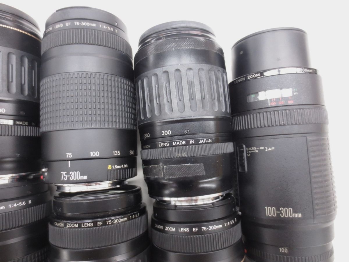 (4986U)ジャンク Canon EF70-210mm 4 75-300mm 4-5.6Ⅱ 100-300mm 4.5-5.6 等 キヤノン まとめてセット 20本 動作未確認 同梱不可_画像4