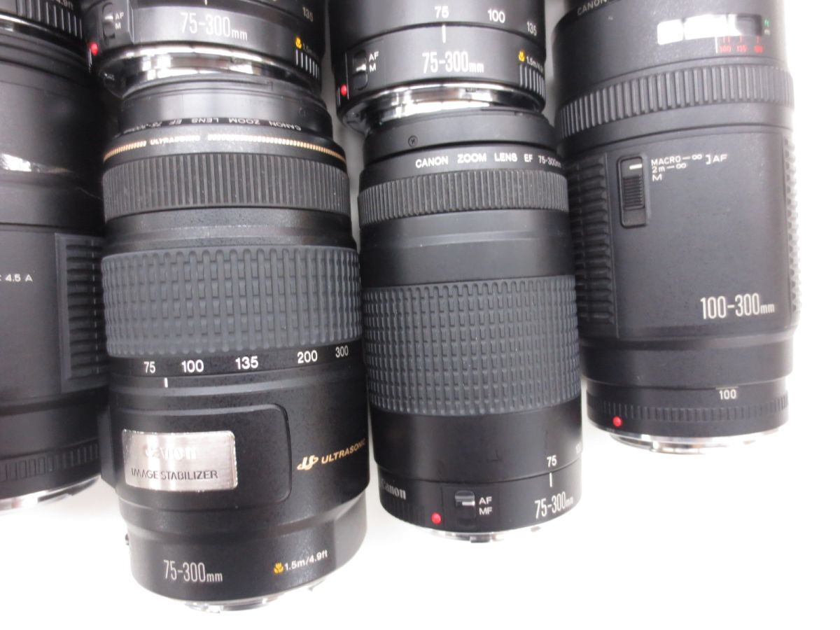 (4986U)ジャンク Canon EF70-210mm 4 75-300mm 4-5.6Ⅱ 100-300mm 4.5-5.6 等 キヤノン まとめてセット 20本 動作未確認 同梱不可_画像5