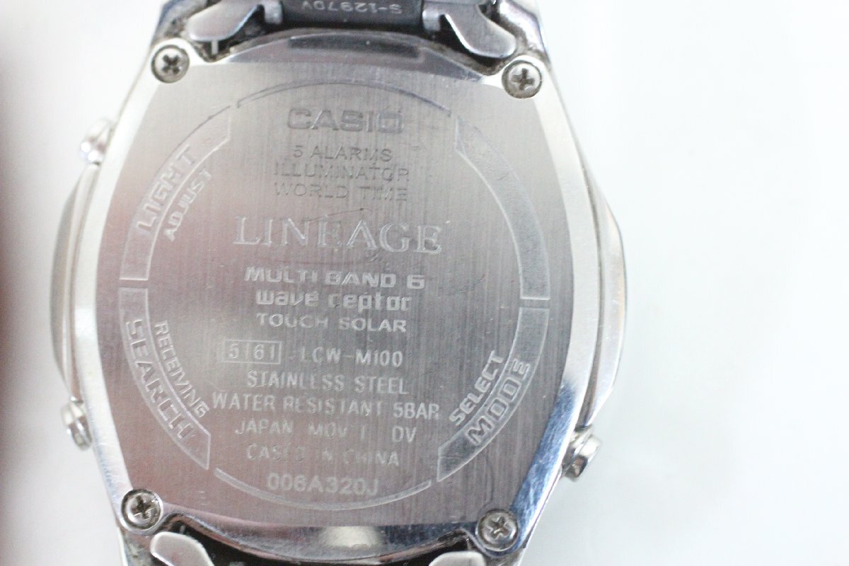 ▲カシオ LINEAGE リニエージ タフソーラ LCW-M100 腕時計/ジャンクの画像7