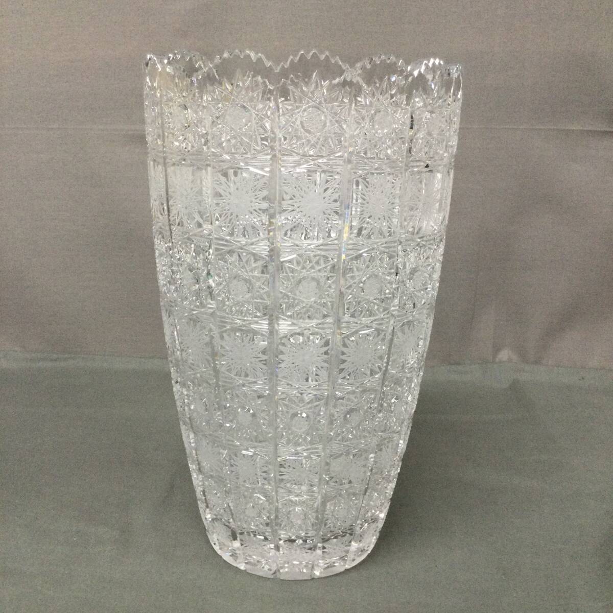060502 243307 BOHEMIA GLASS ボヘミアガラス 花瓶 フラワーベース 花器 インテリア インテリア雑貨 置物 の画像2