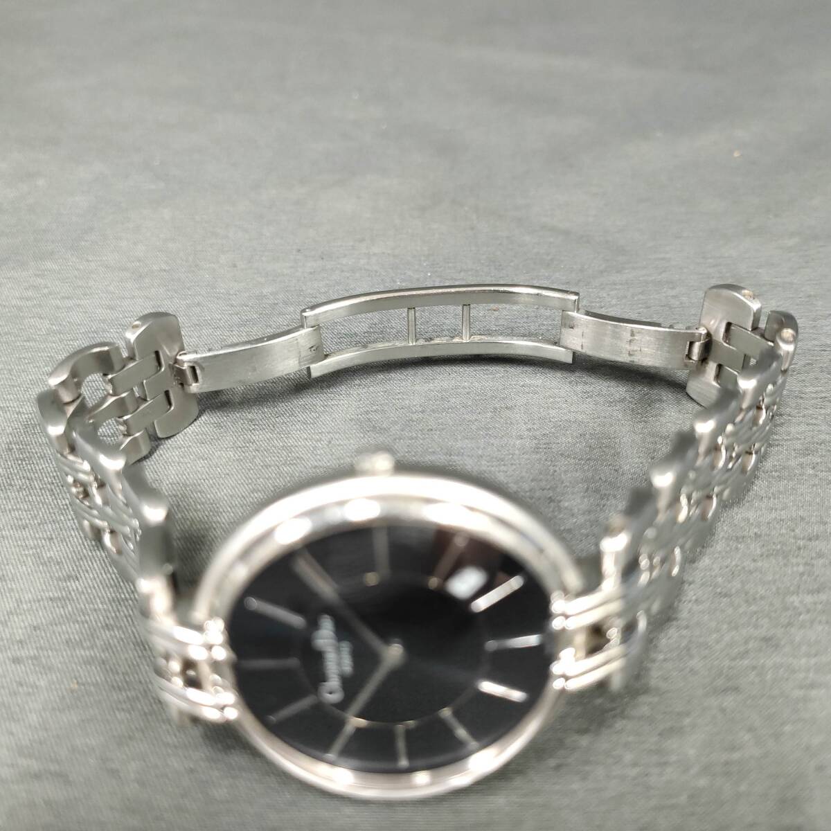060509 264086 Christian Dior クリスチャンディオール バギラ D65-100 クォーツ 腕時計 文字盤ネイビー 非稼働品の画像7