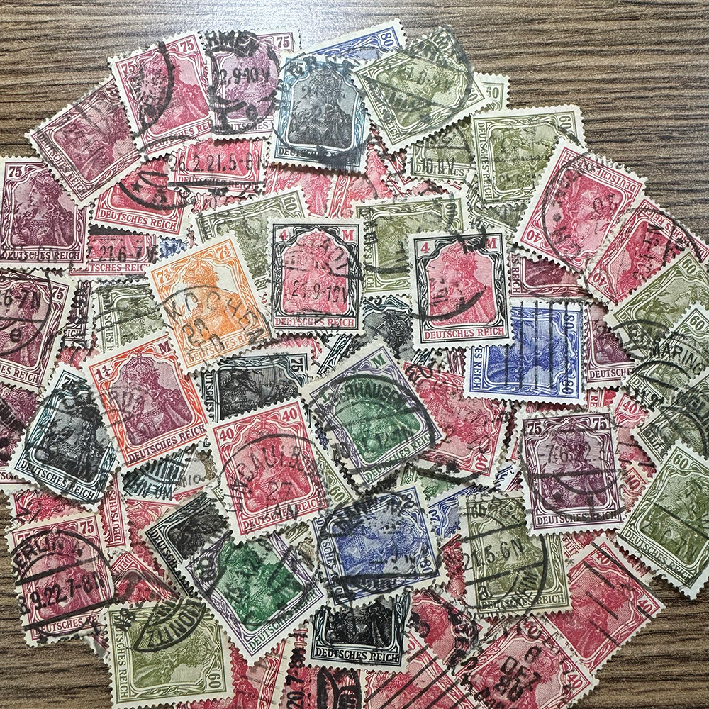 [ Германия ]1900 год ~ обычные марки ( гель любитель дизайн серии ) использованный . Classic марка 100 листов много совместно Rod! супер редкий!!(uWSz3GjQAL)