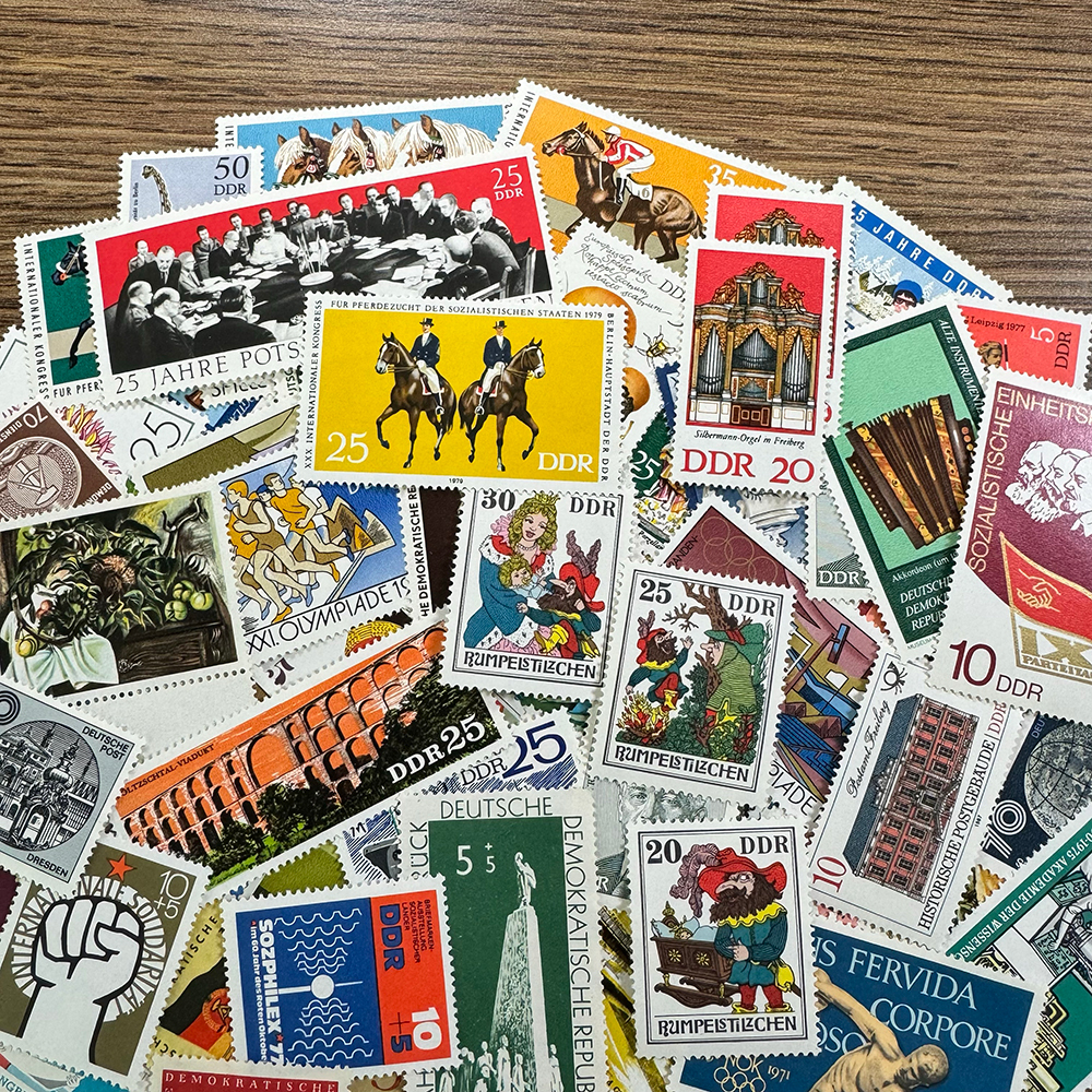 【東ドイツ(DDR)】1950年以降～未使用切手(MNH)100枚大量まとめてロット！希少！！(USVyTGiikN) の画像6