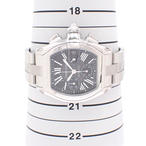  Cartier Roadster chronograph W62020X6 SS self-winding watch wristwatch black silver men's 40802073231 [ used ][ a la mode ]